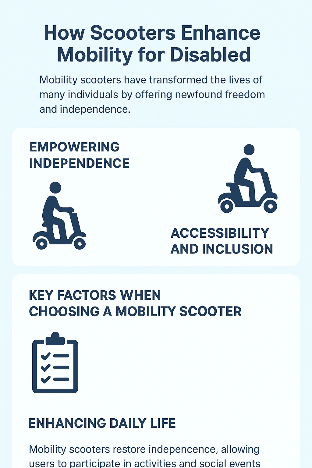 Scooters Enhance Disabled Mobility: A Guide